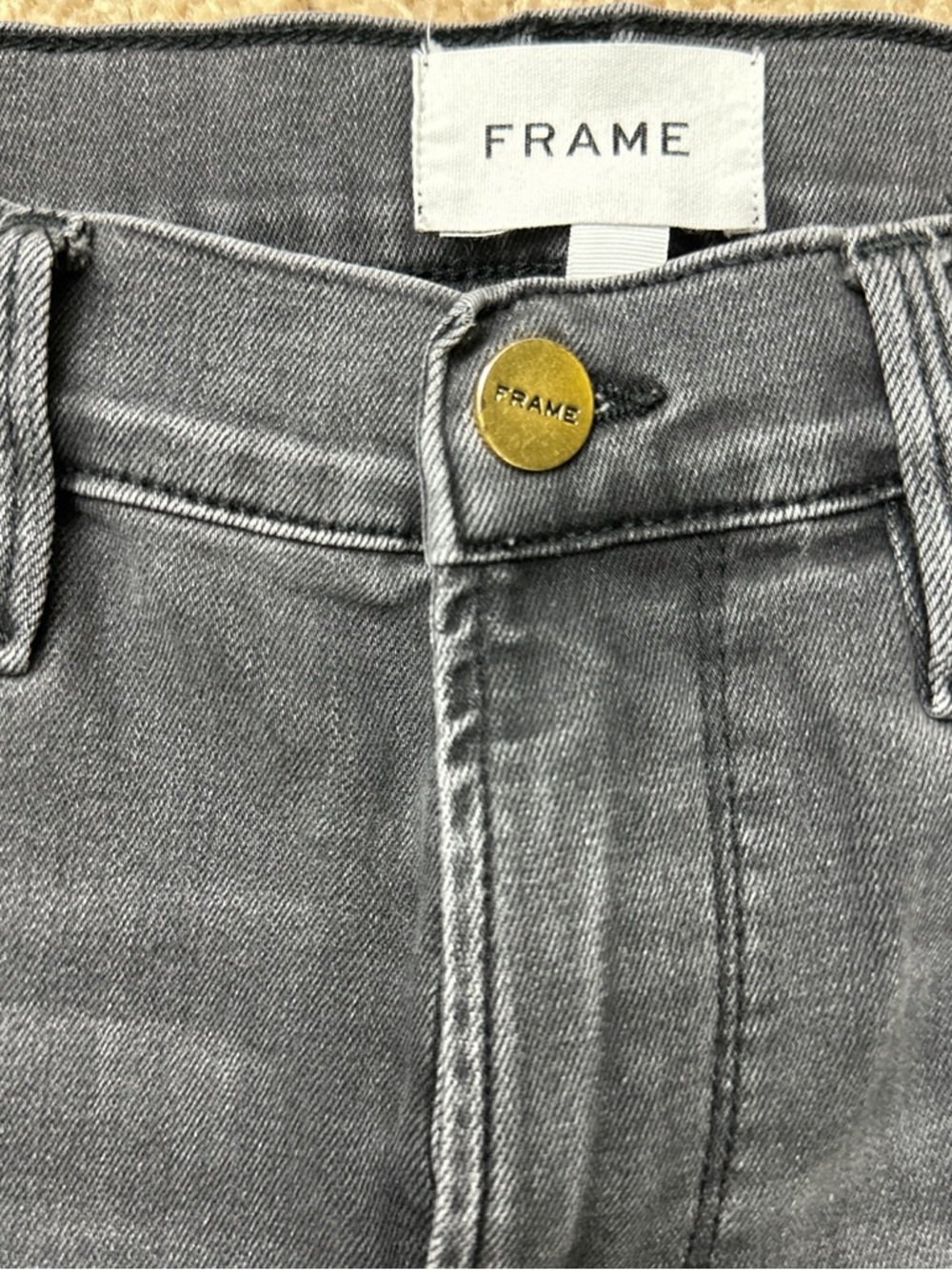 FRAME "Ali High Rise Cigarette" Jeans | Cheyenne Wash | 28 🩶✨